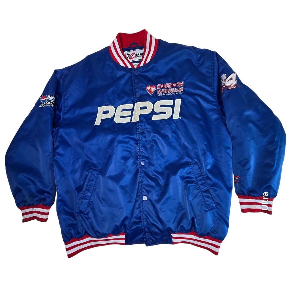 Vintage Chase Authentics Blue Insulated Jacket Nascar Pepsi Gordon #24 Men's XXL